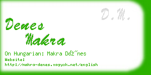 denes makra business card